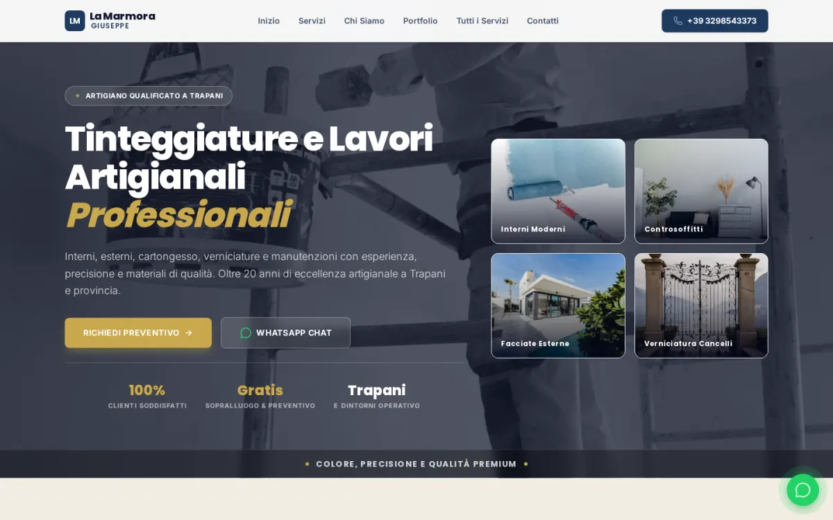 Anteprima del sito Imbianchino Trapani