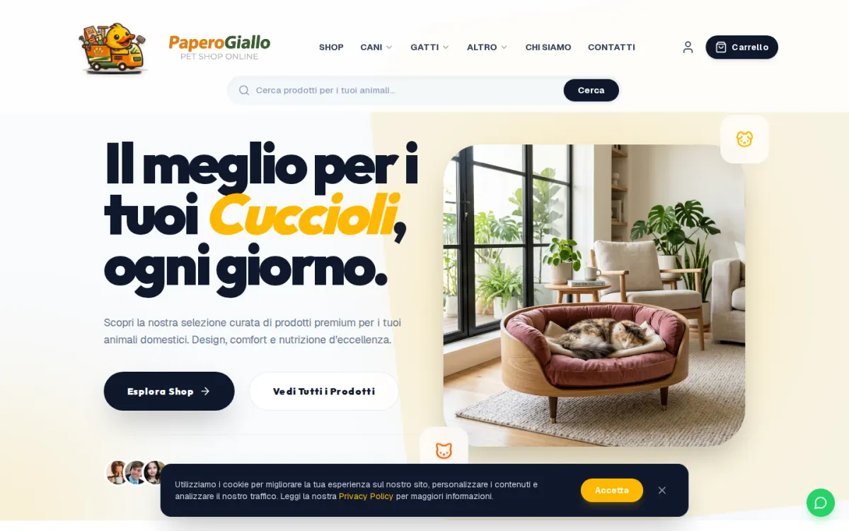 Anteprima del sito Papero Giallo