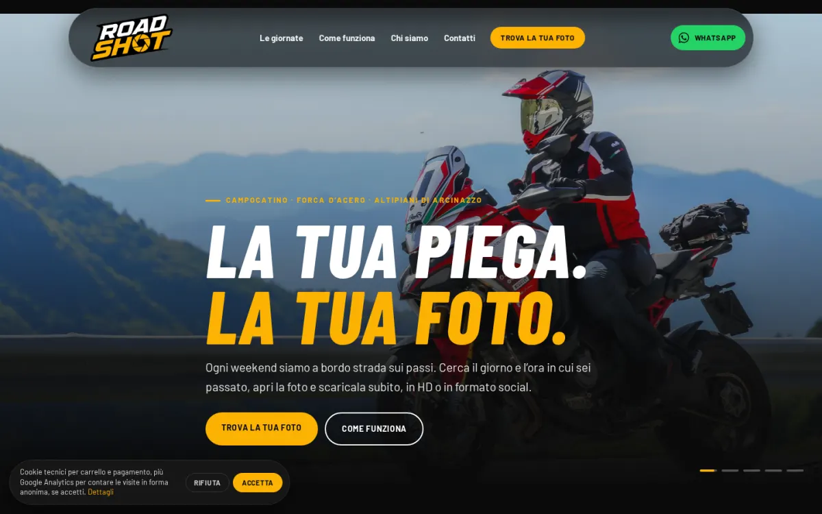 Anteprima del sito RoadShot