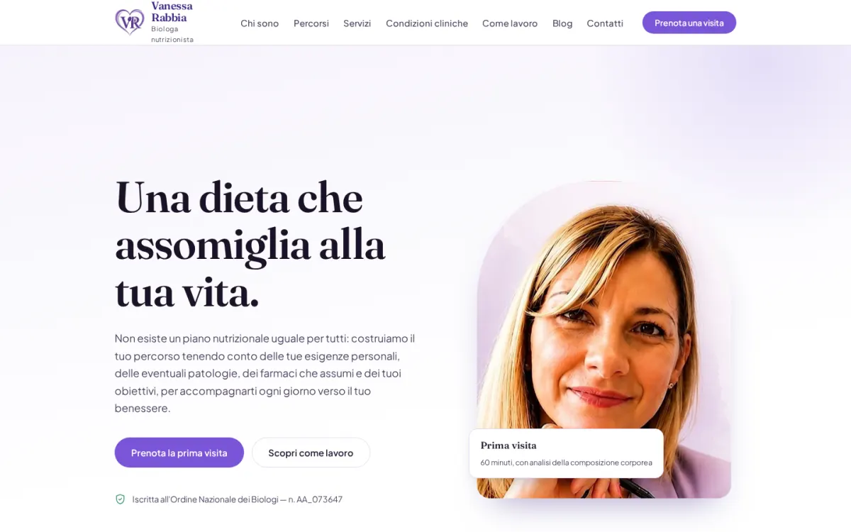 Anteprima del sito Vanessa Rabbia